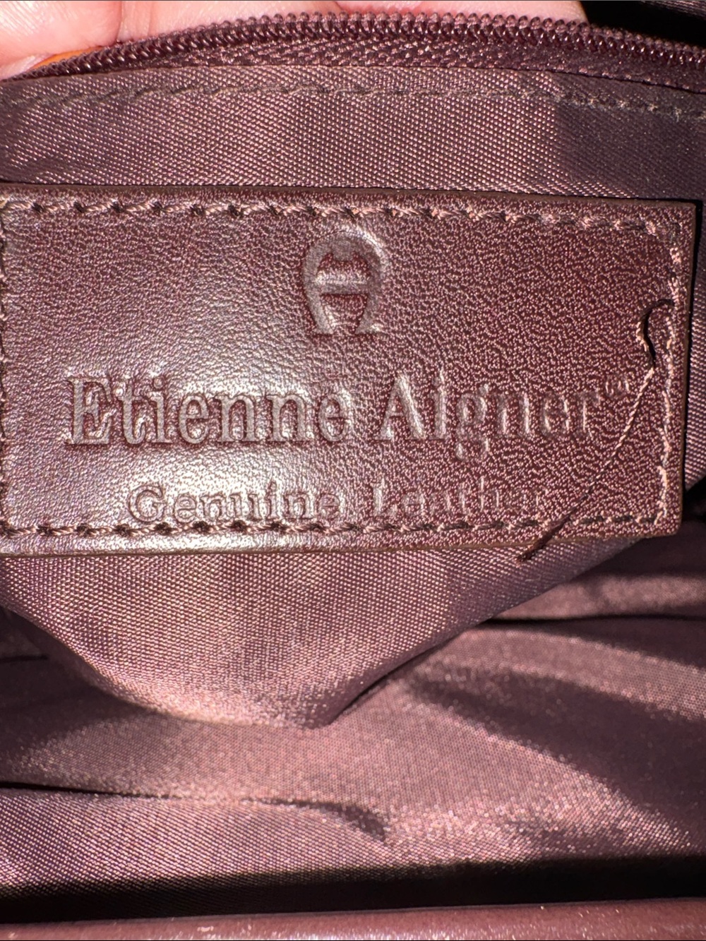 Vintage Etienne Aigner Dark Brown Leather Shoulder Bag with Matching Wallet - Picture 3 of 10